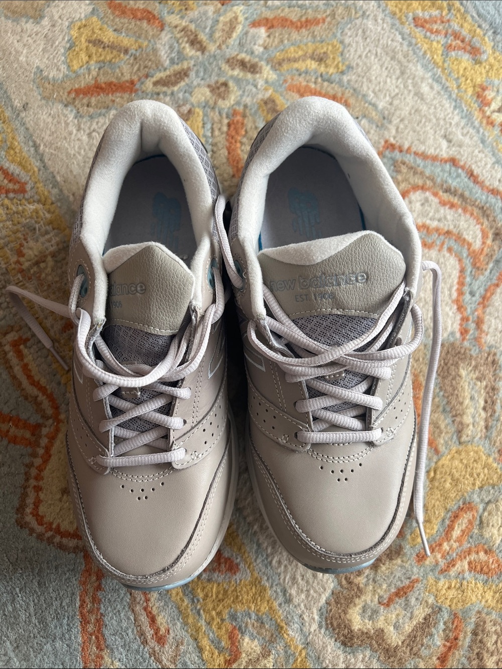 New Balance Women's Beige/Light Gray Athletic Sneakers